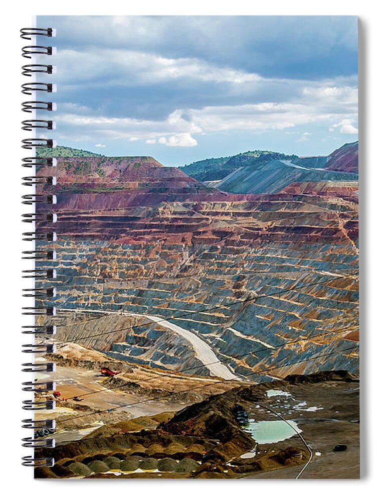 Santa Rita Mine Spiral Notebook featuring the photograph Mining Operation by Stephen Whalen