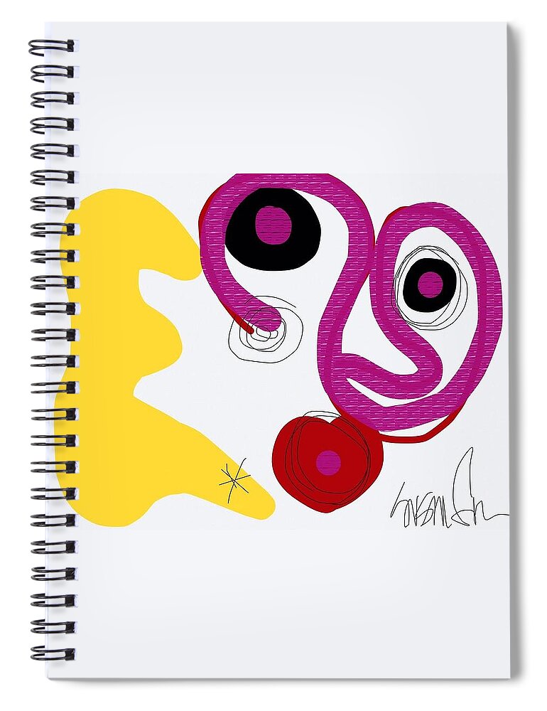  Spiral Notebook featuring the digital art Miro Miro on the Wall by Susan Fielder