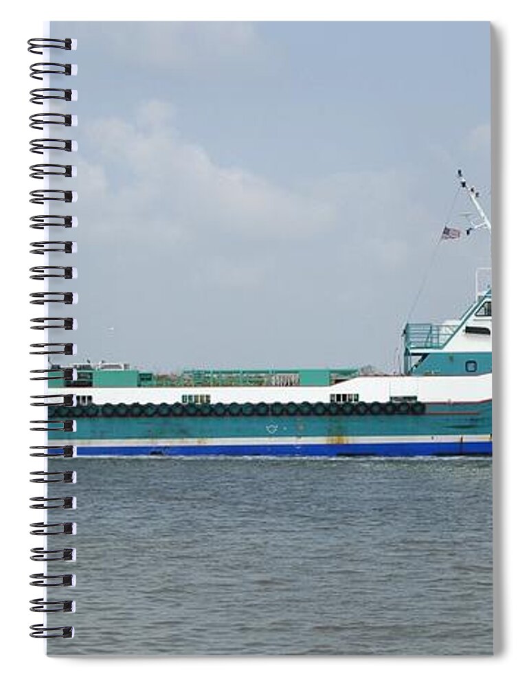 Crew Boat Spiral Notebook featuring the photograph Miss Callie P by Bradford Martin