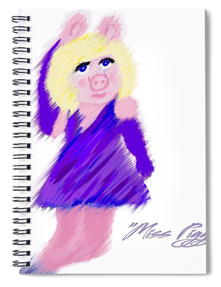 Miss Piggy Spiral Notebook featuring the photograph Miss Piggy by Susan Garren