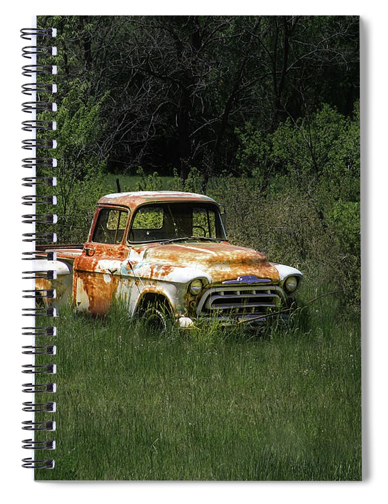 Old Car Spiral Notebook featuring the photograph Missing in action by Micah Offman