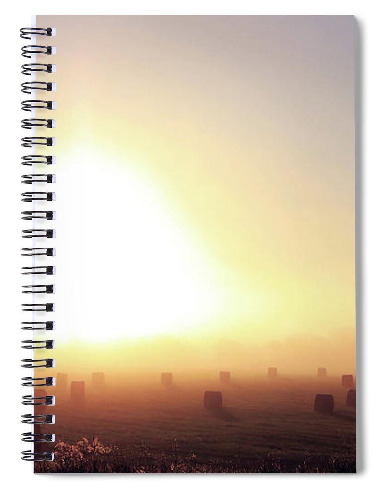 Mist Spiral Notebook featuring the photograph Missouri Morning Fog by Christopher McKenzie