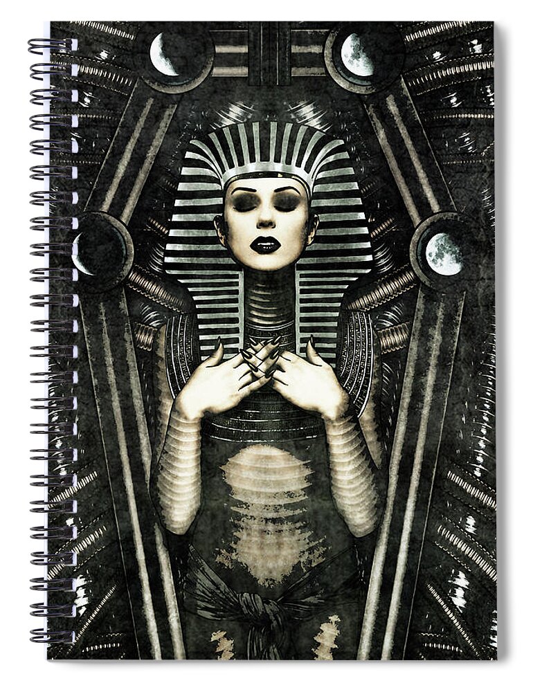 Mistress Spiral Notebook featuring the digital art Mistress of the House by Jason Casteel