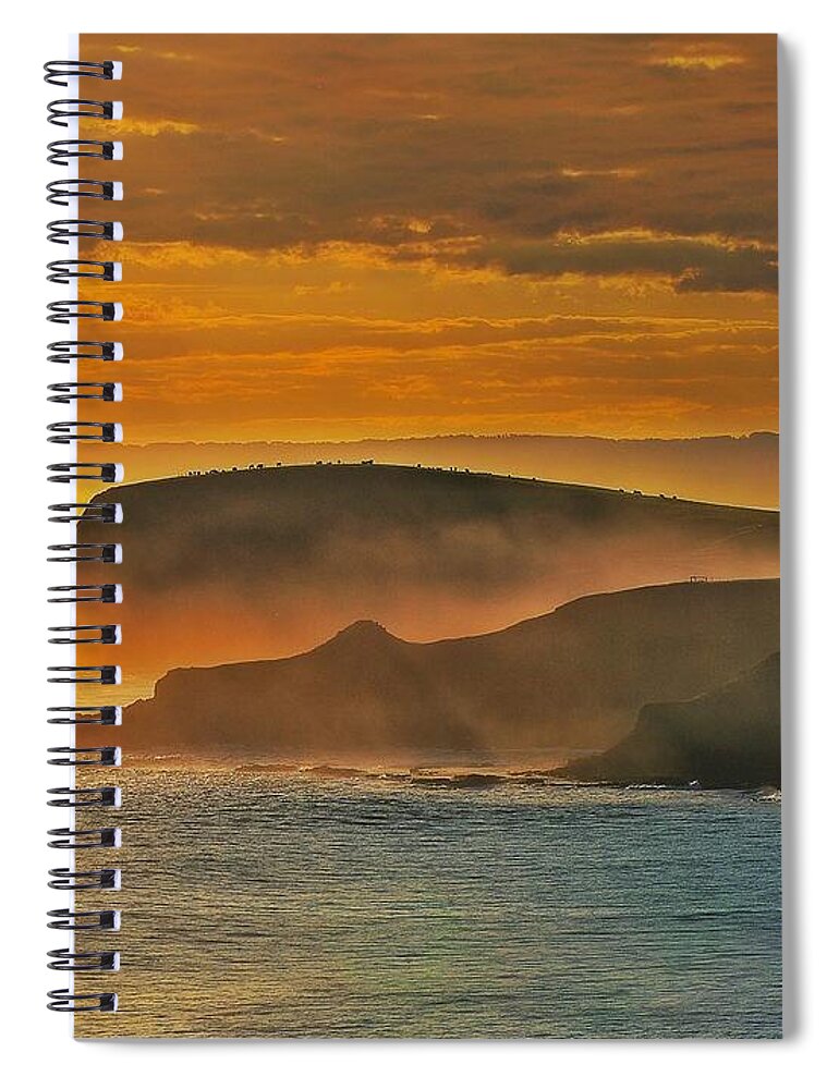 Misty Island Sunset Spiral Notebook featuring the photograph Misty Island Sunset by Blair Stuart