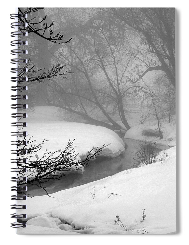 Landscape Spiral Notebook featuring the photograph Misty Morning by Julie Lueders 