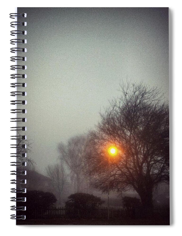 Morning Spiral Notebook featuring the photograph Misty Morning by Sophia Gaki Artworks