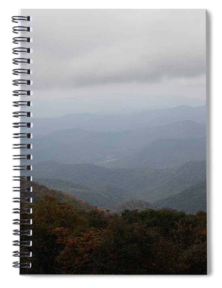 Misty Mountains Spiral Notebook featuring the photograph Misty Mountains More by Allen Nice-Webb
