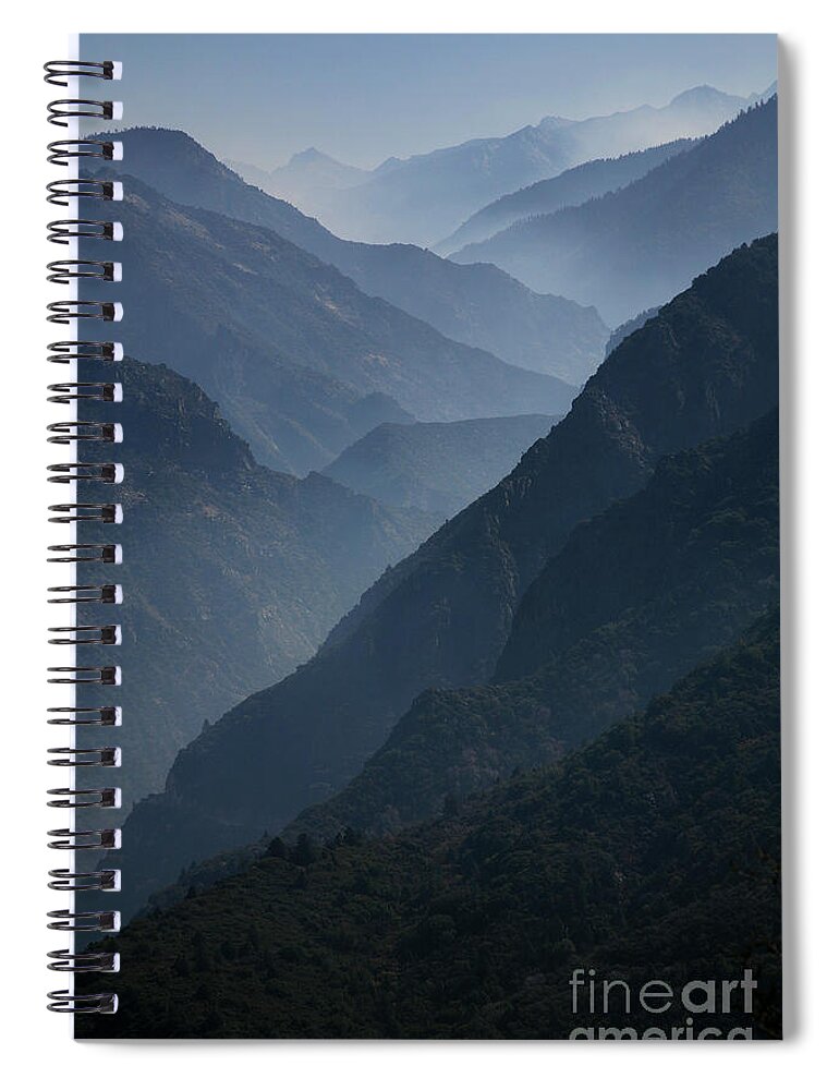 Mountains Spiral Notebook featuring the photograph Misty Peaks by Timothy Johnson