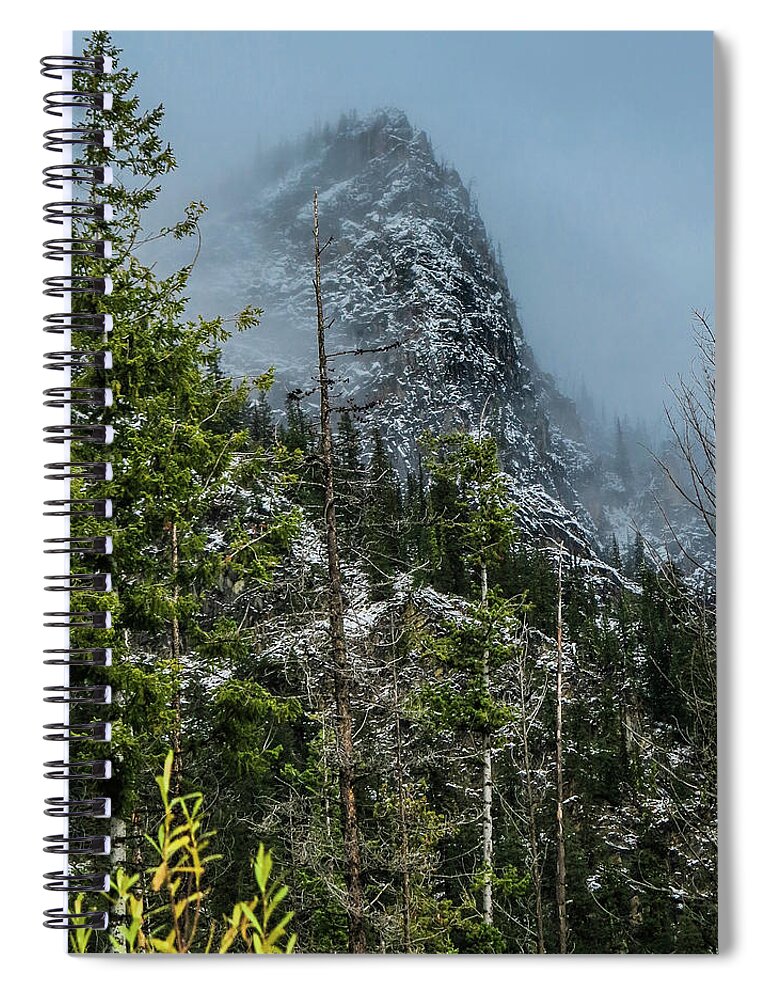 Landscape Spiral Notebook featuring the photograph Misty Pinnacle by Jason Brooks