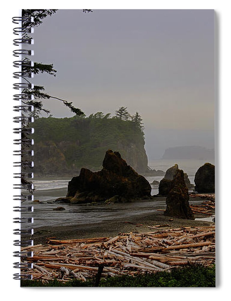 Ocean Spiral Notebook featuring the photograph Misty Ruby Beach by Tikvah's Hope