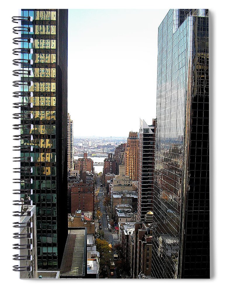 Hudson River Spiral Notebook featuring the photograph Misty View of the Hudson River by Linda Stern
