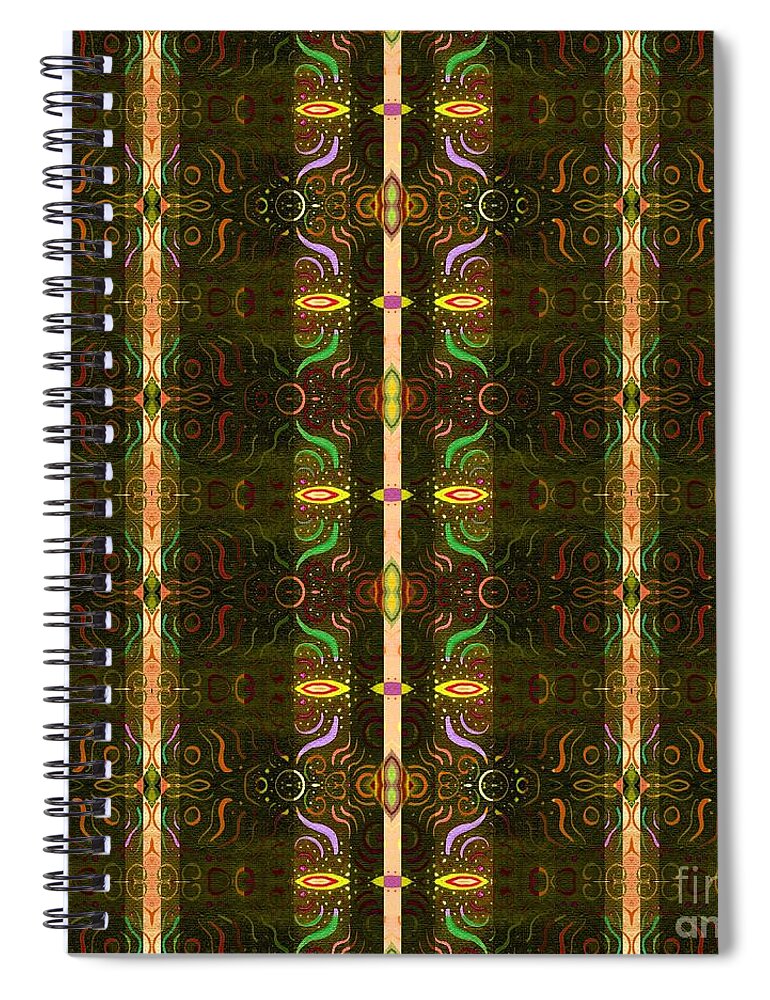Abstract Spiral Notebook featuring the digital art Mixed Expressions - Focusing On Light by Helena Tiainen
