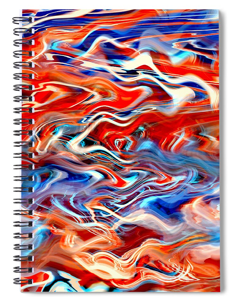 Mixed Signals Spiral Notebook featuring the digital art Mixed Signals by Kellice Swaggerty