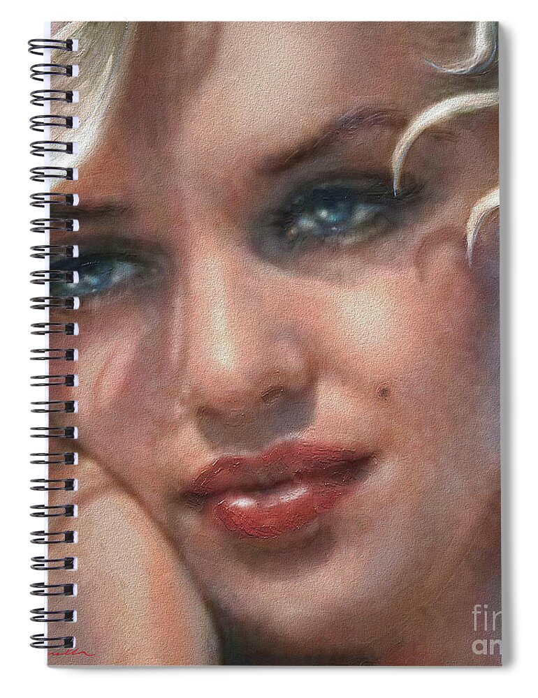 Painting Spiral Notebook featuring the painting Mm 129 by Theo Danella