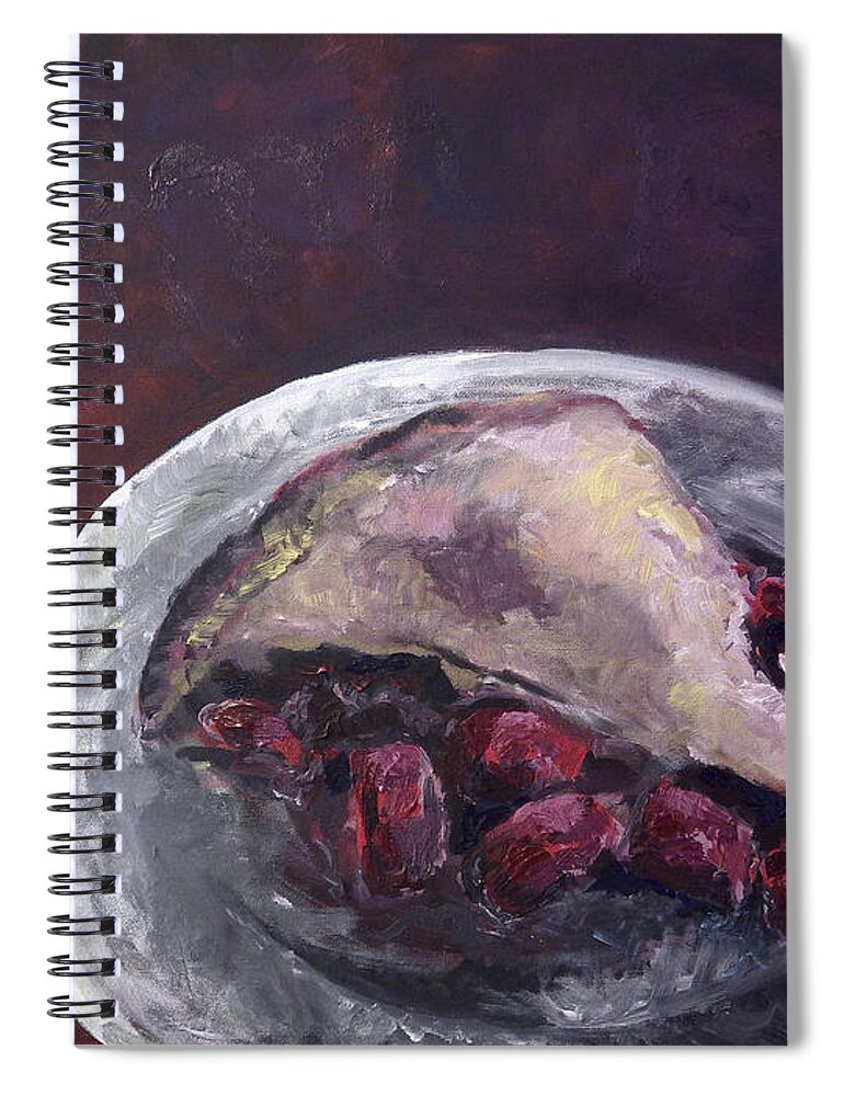 Pie Spiral Notebook featuring the painting ...mmm Pie by Joseph A Langley