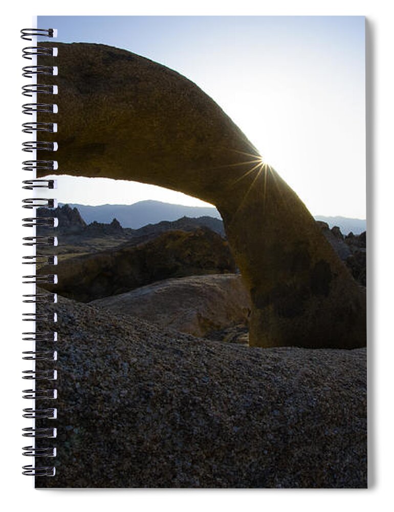 Mobius Arch Spiral Notebook featuring the photograph Mobius Arch Alabama Hills California 2 by Bob Christopher