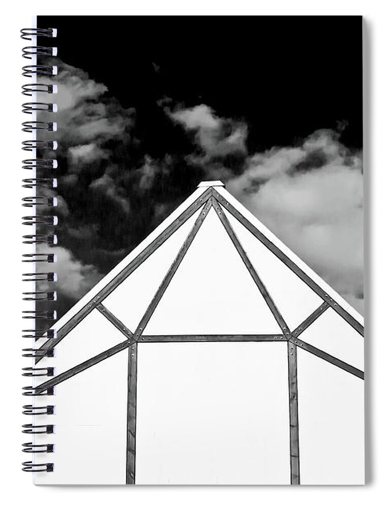 Architecture Spiral Notebook featuring the photograph Modern architecture pattern by Tom Gowanlock