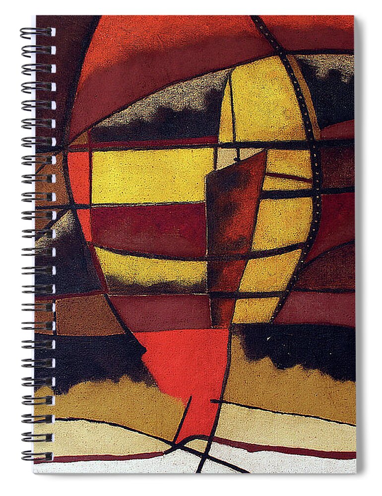 Soweto Fine Art Spiral Notebook featuring the painting Modern Man by Michael Nene