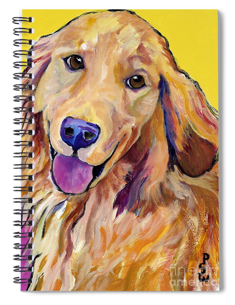 Acrylic Paintings Spiral Notebook featuring the painting Molly by Pat Saunders-White