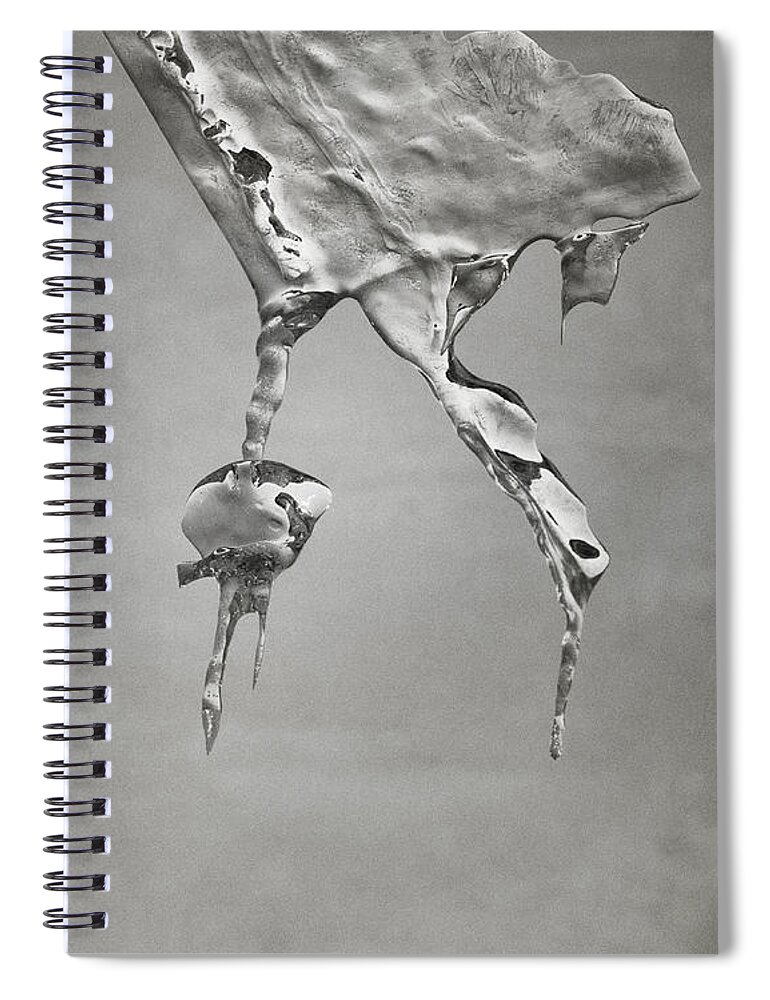 Icicle Spiral Notebook featuring the photograph Molten Ice by Sue Capuano