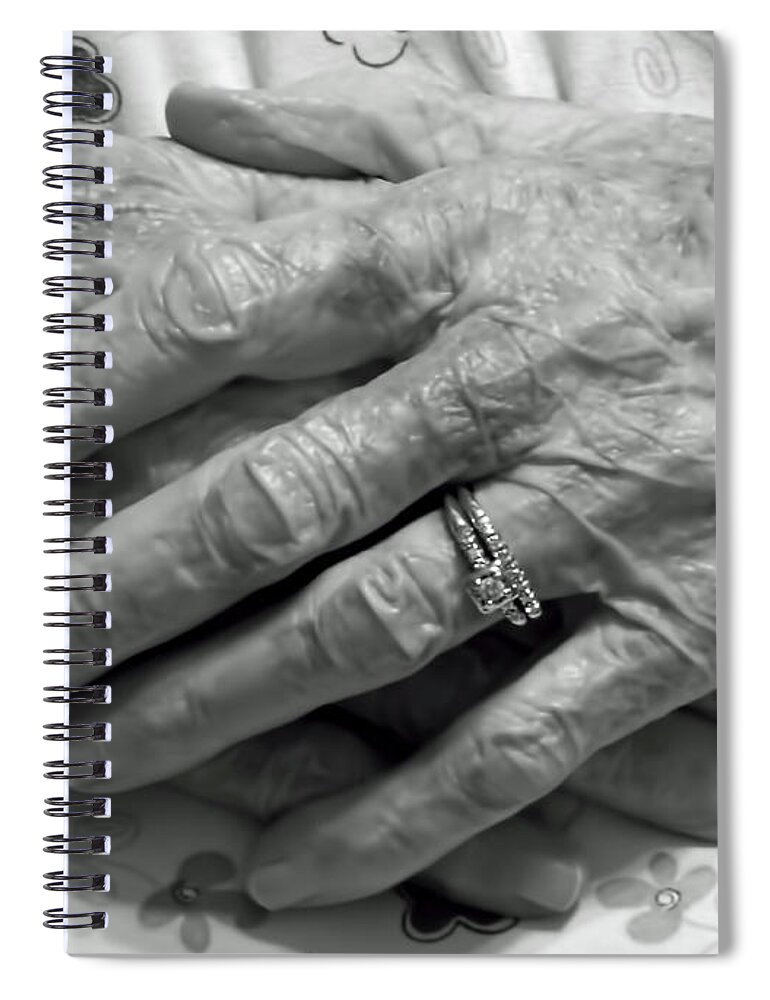 Parent Spiral Notebook featuring the photograph Mommas Hands by D Hackett