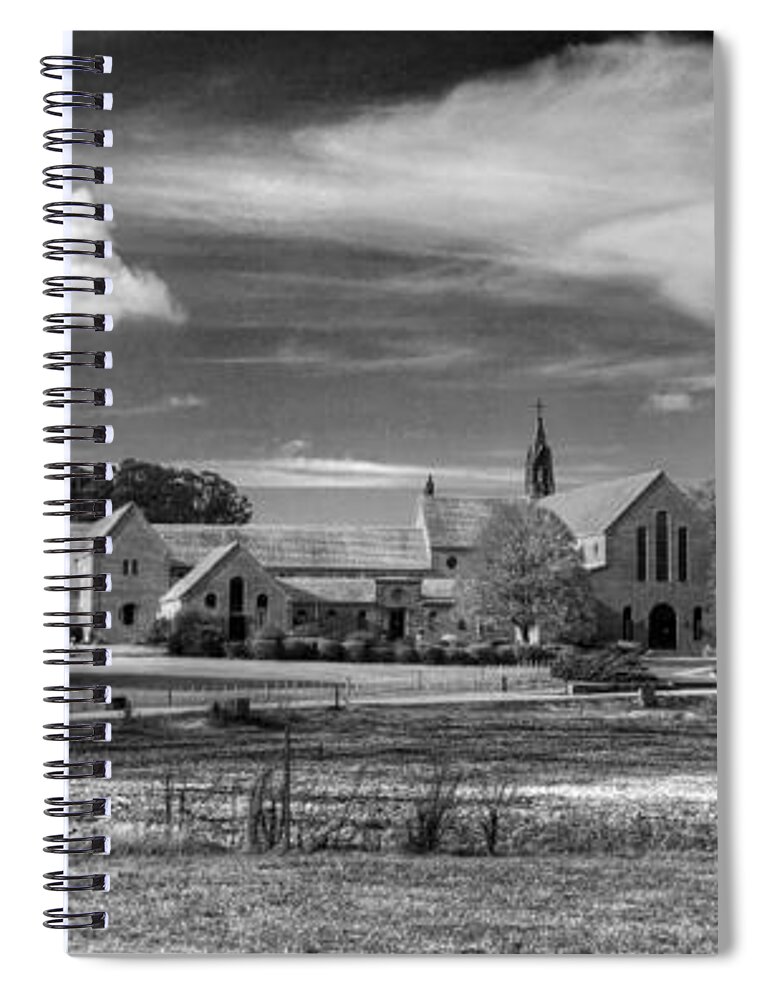 Monastry Spiral Notebook featuring the photograph Monasterio Trapense de Azul by Bernardo Galmarini