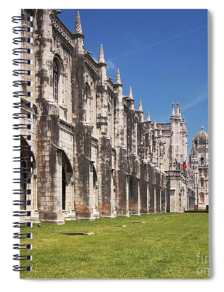 Prott Spiral Notebook featuring the photograph Monastery of the Hieronymites Lisbon 3 by Rudi Prott