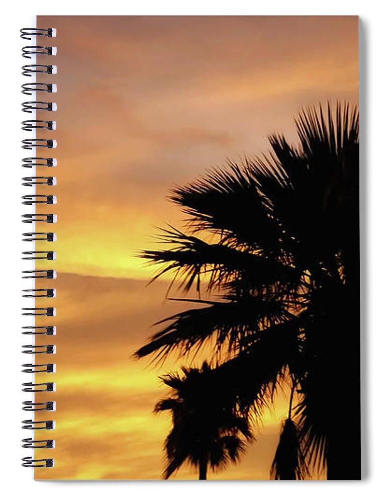 Monsoons Spiral Notebook featuring the photograph Monsoon Sunsets 2018 by Elaine Malott