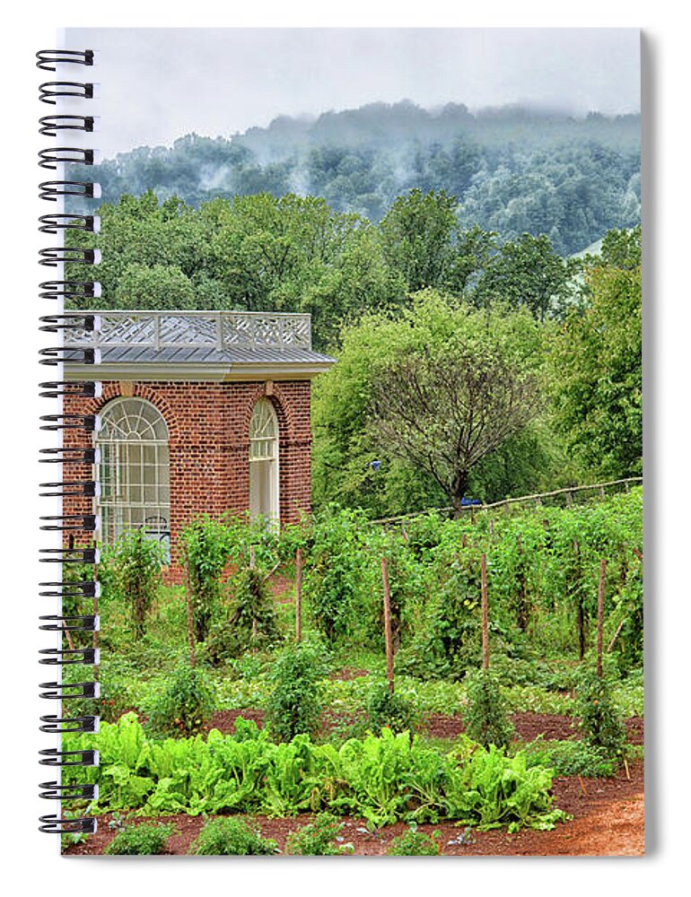 Garden Spiral Notebook featuring the photograph Monticello Gardens by Mike Martin