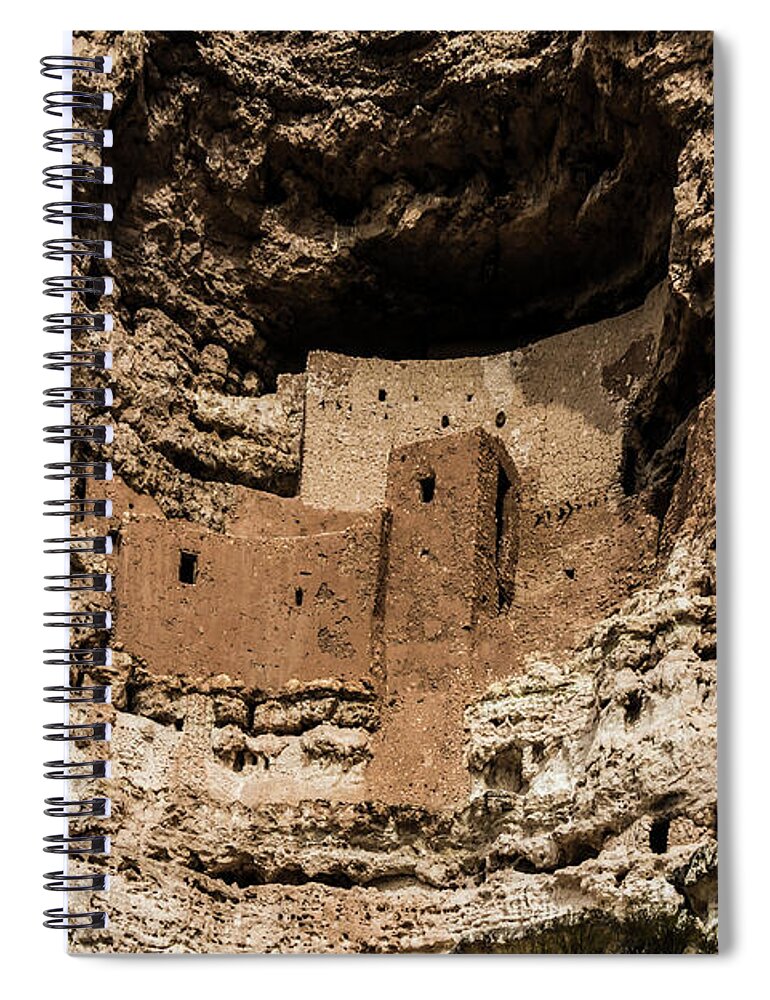 America Spiral Notebook featuring the photograph Montezuma Castle National Monument, Camp Verde, AZ by Thomas Marchessault