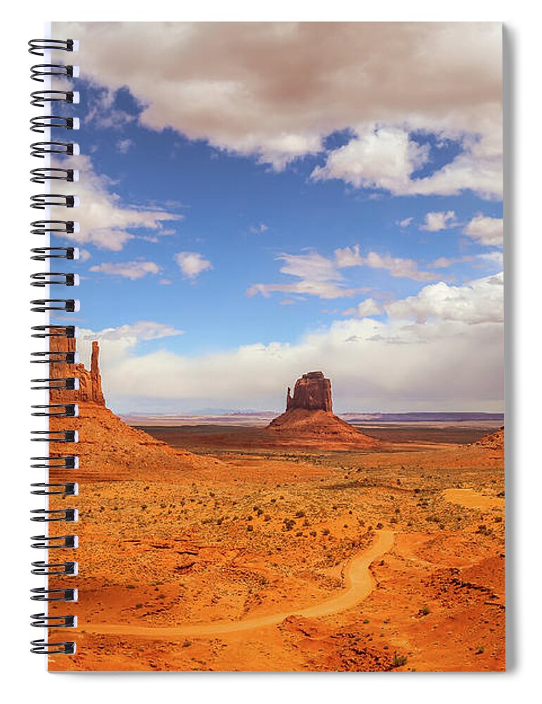 Usa Spiral Notebook featuring the photograph Monument Valley by Alberto Zanoni