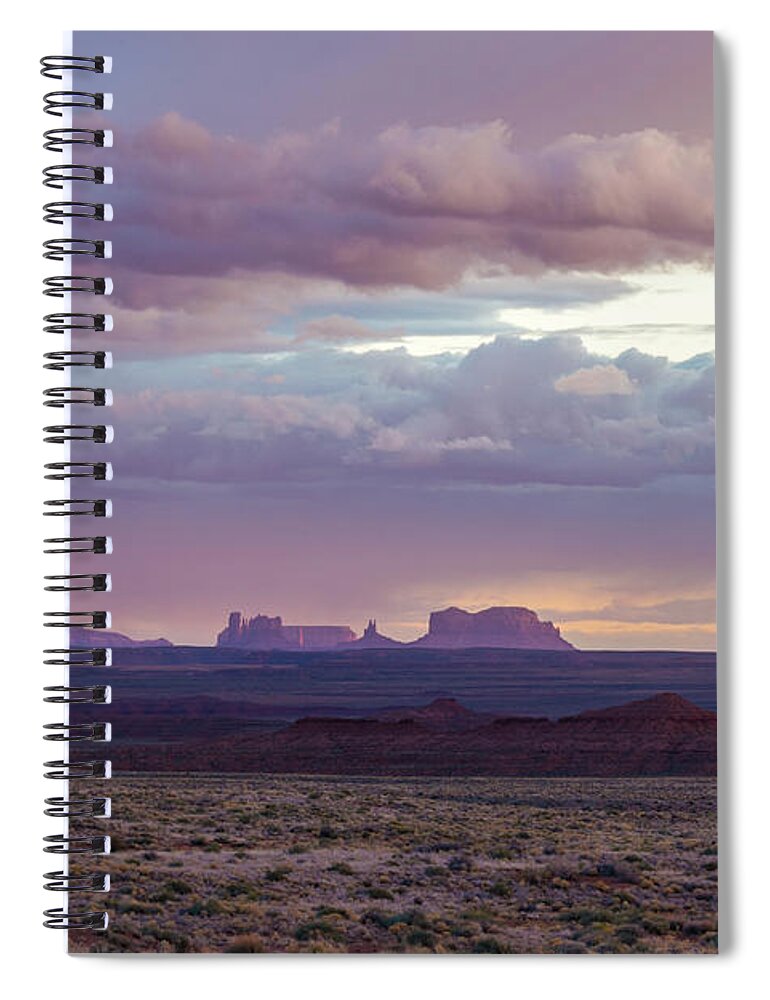  Spiral Notebook featuring the photograph Monument Valley by Bryan Xavier