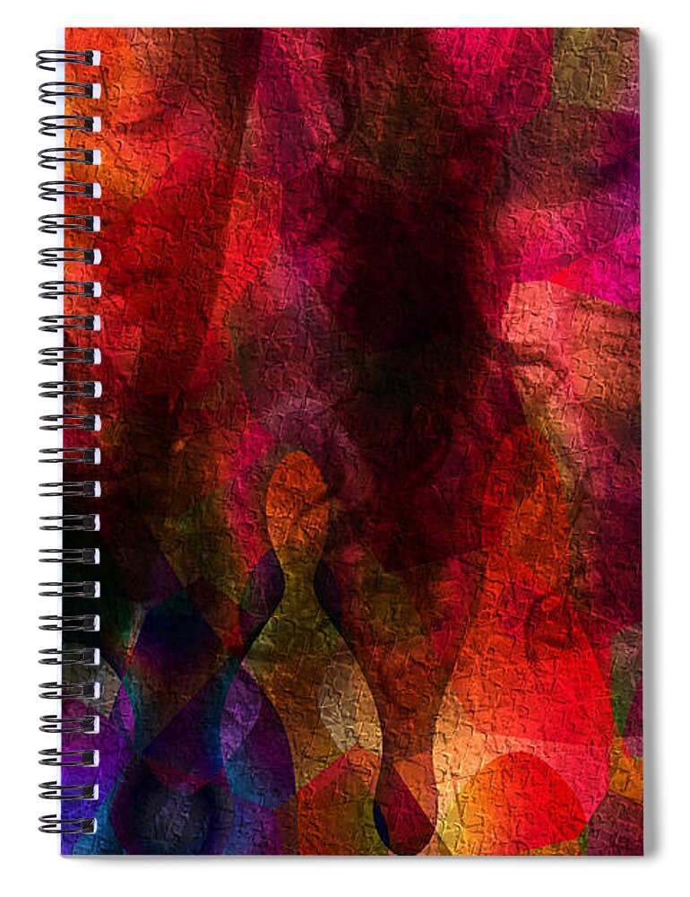 Moods In Abstract Spiral Notebook featuring the digital art Moods in Abstract by Kiki Art