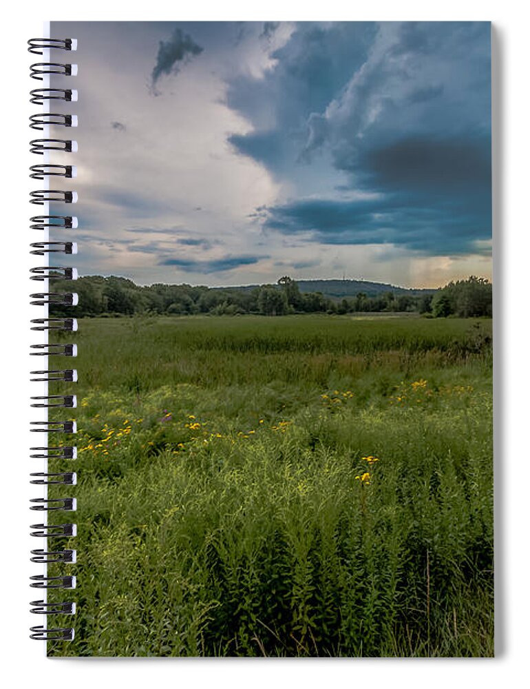 Massachusetts Spiral Notebook featuring the photograph Moody Meadow by Brian MacLean