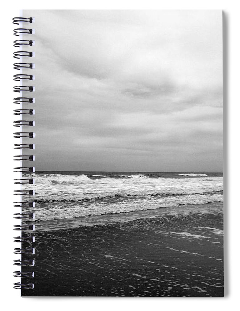 Ocean Spiral Notebook featuring the photograph Moody Ocean Beach by Lisa Blake