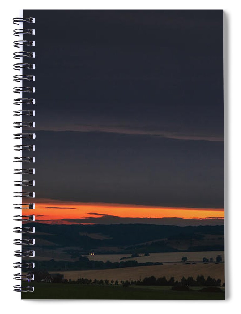 Berkshire Spiral Notebook featuring the photograph Horizon on Fire by Framing Places