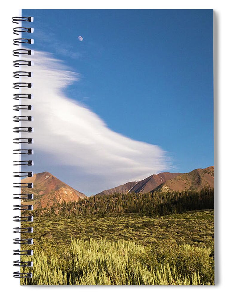 Moon Spiral Notebook featuring the photograph Moon Rise by Brandon Bonafede