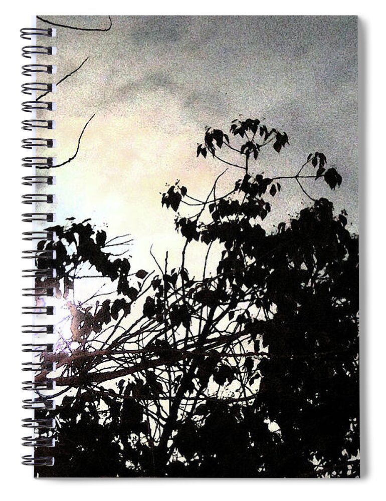 Storm Spiral Notebook featuring the digital art Moonlit Storm 3 by Eric Forster