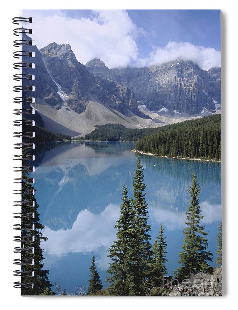 Canada Spiral Notebook featuring the photograph Moraine Lake Canada by Rudi Prott