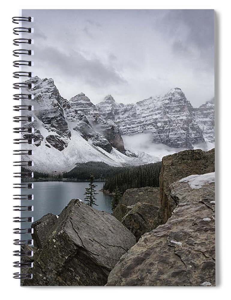 Canada Spiral Notebook featuring the photograph Moraine Lake by Robert Fawcett
