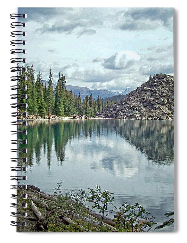 Moraine Lake Spiral Notebook featuring the photograph Moraine Lake Canadian Rockies by Lynn Bolt
