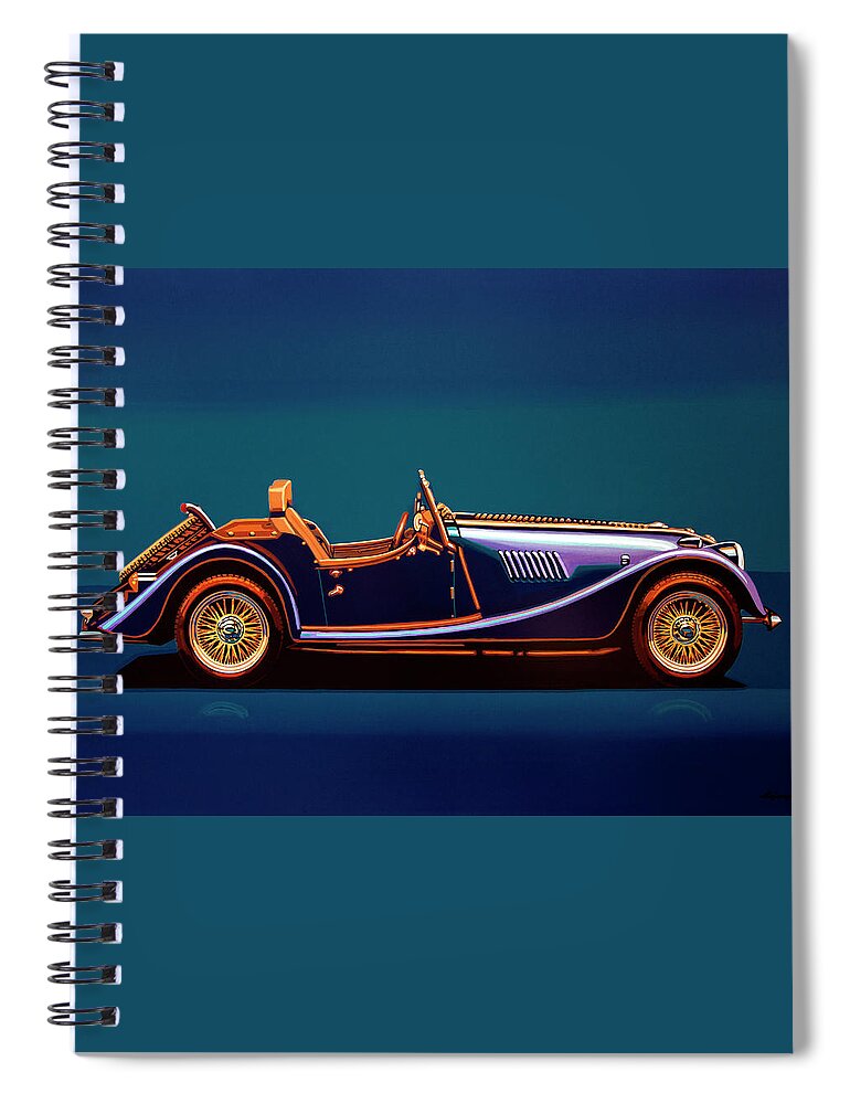 Morgan Roadster Spiral Notebook featuring the painting Morgan Roadster 2004 Painting by Paul Meijering