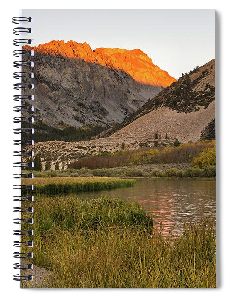 Mountains Spiral Notebook featuring the photograph Morning Glow by Brandon Bonafede