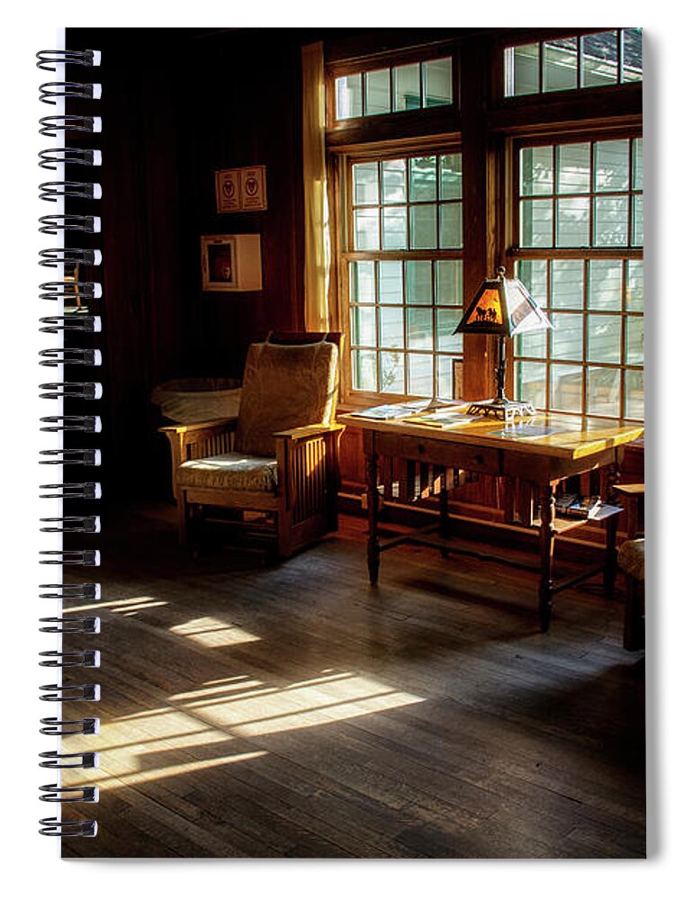Keith House Spiral Notebook featuring the photograph Morning In The Keith House by Greg and Chrystal Mimbs