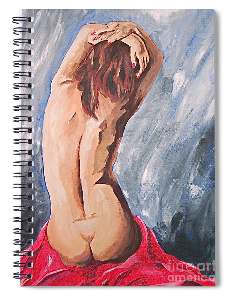 Nude Spiral Notebook featuring the painting Morning Light 2 by Herschel Fall