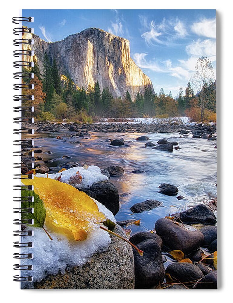Yosemite Spiral Notebook featuring the photograph Morning Mist by Anthony Michael Bonafede