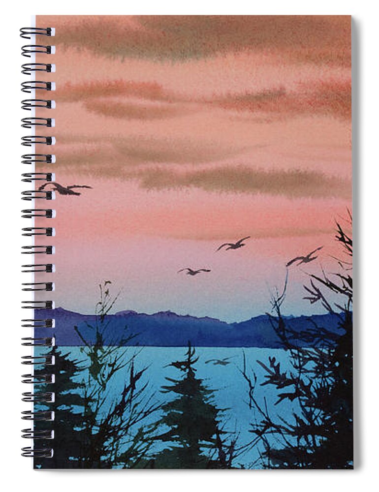 Morning Sky Painting Spiral Notebook featuring the painting Morning Sky by James Williamson