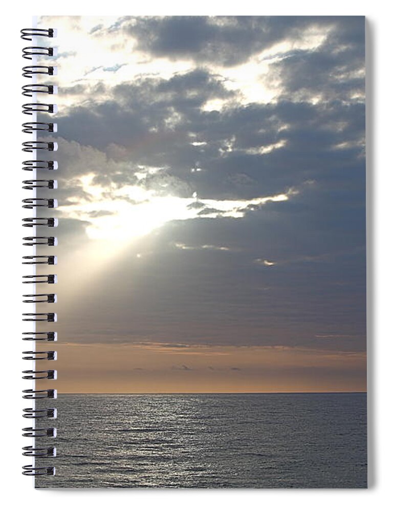 Sky Spiral Notebook featuring the photograph Morning Sunburst by Nadine Rippelmeyer