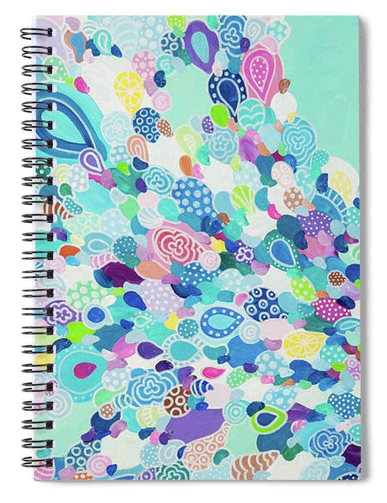 Pattern Art Spiral Notebook featuring the painting Morning Tide by Beth Ann Scott