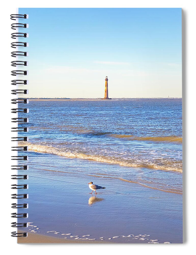 Morris Island Lighthouse Spiral Notebook featuring the photograph Morris Island Lighthouse by Joe Kopp